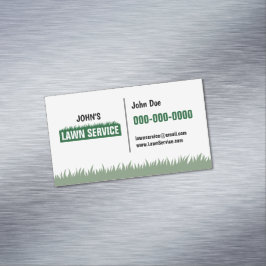 Modern Lawn Service Magnetic Profile Card Magnetisch Visitekaartje