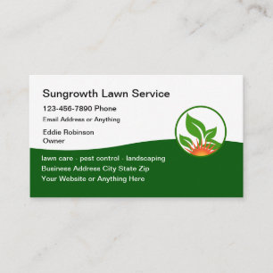 Modern Lawn Services Embleem Visitekaartjes
