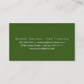 Modern Lawn Services Faux Folie Leaf Visitekaartje (Achterkant)