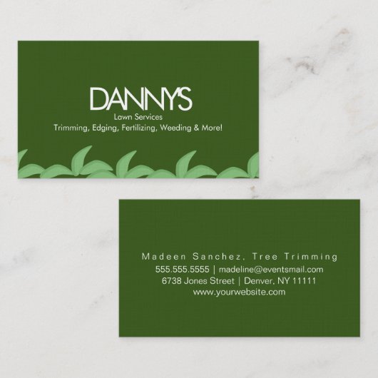 Modern Lawn Services Green Grass Visitekaartje (Voorkant / Achterkant)