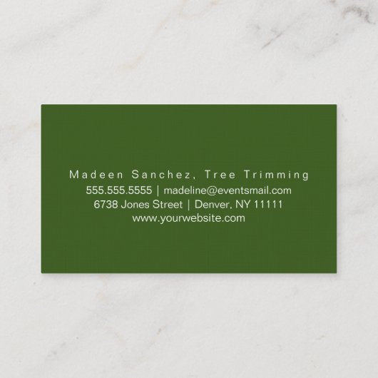 Modern Lawn Services Simple Leaf Visitekaartje (Achterkant)