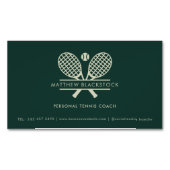 Modern Lawn Tennis Professional Coach Custom Magnetisch Visitekaartje (Voorkant)