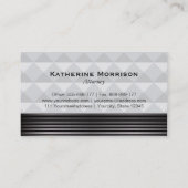 Modern Lawyer Attorney Gold en Silver Courthouse Visitekaartje (Achterkant)