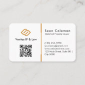 Modern Lawyer Intellectual Professional Sleek Bold Visitekaartje (Voorkant)