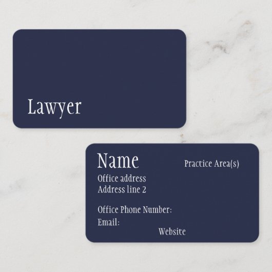Modern Lawyer Visitekaartje (Voorkant / Achterkant)