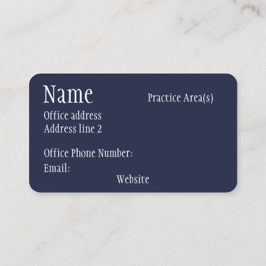 Modern Lawyer Visitekaartje (Achterkant)