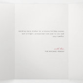 Modern Layout Family Photo Christmas Holiday Drieluik Uitnodiging (Binnenkant midden)