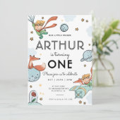 Modern Le Petit Prince Verjaardagsfeest Kaart (Staand voorkant)