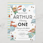 Modern Le Petit Prince Verjaardagsfeest Kaart (Voorkant / Achterkant)