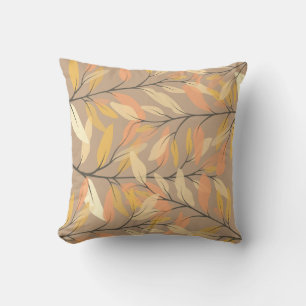 Modern Leaf and Branch Autumn Pattern Kussen