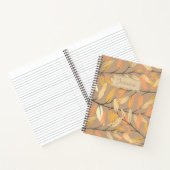 Modern Leaf and Branch Autumn Pattern Personalized Notitieboek (Binnen)