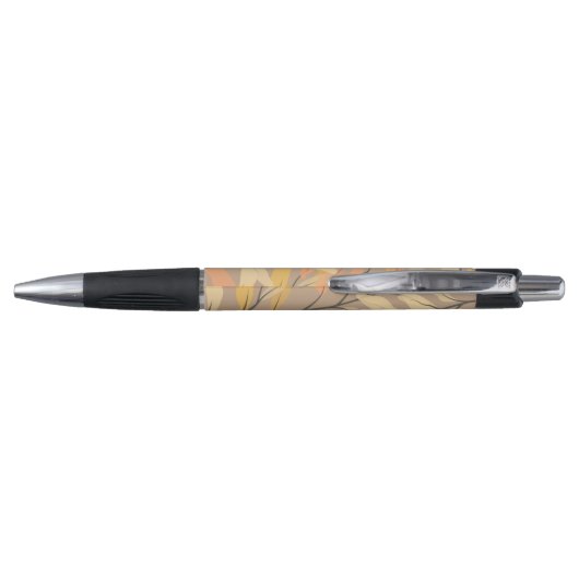 Modern Leaf and Branch Autumn Pattern Personalized Pen (Achterkant)