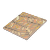 Modern Leaf and Branch Autumn Pattern Tegeltje (Zijkant)