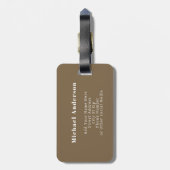 Modern Leaf & Floral Pattern Seamless Background Bagagelabel (Achterkant verticaal)