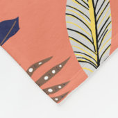 Modern Leaf Pattern Fleece Deken (Hoek)