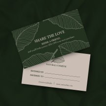 Modern Leaf Pattern Logo Business Reference Card