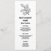 Modern Leaf, Restaurant Slimline Menu (Voorkant)