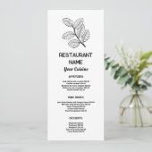 Modern Leaf, Restaurant Slimline Menu (Staand voorkant)