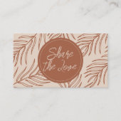 Modern Leaf Terracotta Business Reference Card Aanbevelingskaartje (Voorkant)