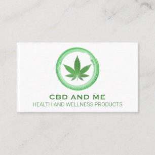 Modern Leaf White CBD Visitekaartje