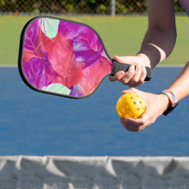 Modern Leafy Design Pattern Pickleball Paddle