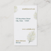 Modern Leafy Visitekaartje (Achterkant)