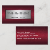 Modern Leather Professional Designer Visitekaartje (Voorkant / Achterkant)