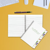 Modern Leaves and Berries Teacher Spiral Notitiebo Notitieboek