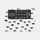 Modern Leaves Baby Milestone Blanket Fleece Deken (Voorkant (Horizontaal))