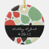 Modern Leaves Background Wedding Ornament (Voorkant)