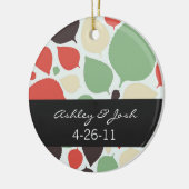 Modern Leaves Background Wedding Ornament (Links)