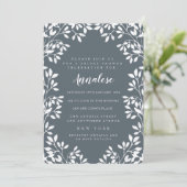 Modern Leaves Border Vrijgezellenfeest Invite Kaart (Staand voorkant)