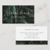 Modern Leaves Greenery Visitekaartje (Voorkant / Achterkant)