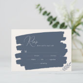 Modern Leaves Minimalistisch Lijst RSVP-kaart Informatiekaartje (Staand voorkant)