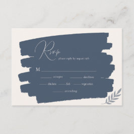 Modern Leaves Minimalistisch Lijst RSVP-kaart Informatiekaartje