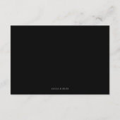 Modern Leaves Minimalistisch Lijst Zwart RSVP-kaar Informatiekaartje (Achterkant)