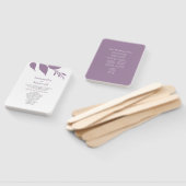 Modern Leaves Paarse Wedding Hand Fan Handwaaier (Niet-gemonteerd)