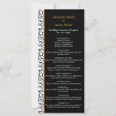 Modern Leaves Pattern Border Wedding Day Programma (Voorkant)
