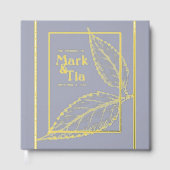 Modern Leaves Wedding Folie gastenboek (Voorkant)
