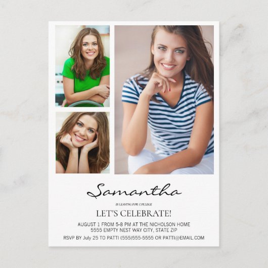 Modern Leaving for College Trunk Party 3 Foto Briefkaart (Voorkant)