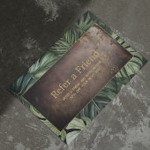 Modern lederen groen stijlvolle QR referral Kaart Visitekaartje