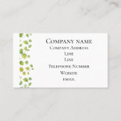 Modern lef-ontwerp visitekaartje (Achterkant)