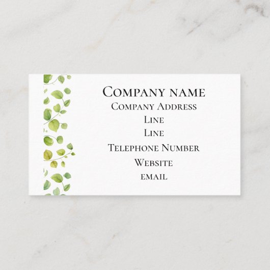 Modern lef-ontwerp visitekaartje (Achterkant)