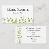 Modern lef-ontwerp visitekaartje (Voorkant / Achterkant)