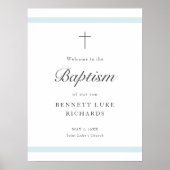 Modern legance boys Baptisme Welkom Poster (Voorkant)