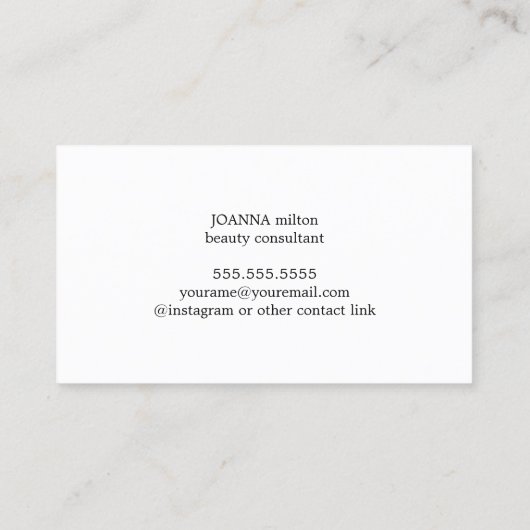 Modern legant beige Yellow Geometric Consultant Visitekaartje (Achterkant)