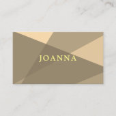 Modern legant beige Yellow Geometric Consultant Visitekaartje (Voorkant)