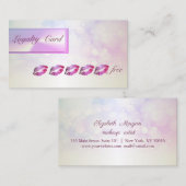 Modern legant, Bokeh, Glittery Lips Loyalty-kaart Klantenkaartje (Voorkant / Achterkant)