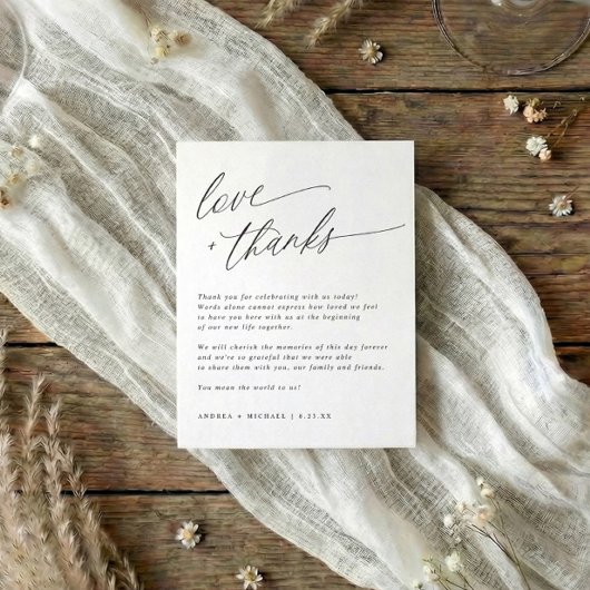 Modern legant bruiloft - Bedankt voor je creditcar