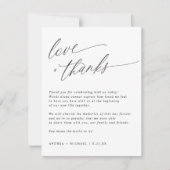 Modern legant bruiloft - Bedankt voor je creditcar (Voorkant)